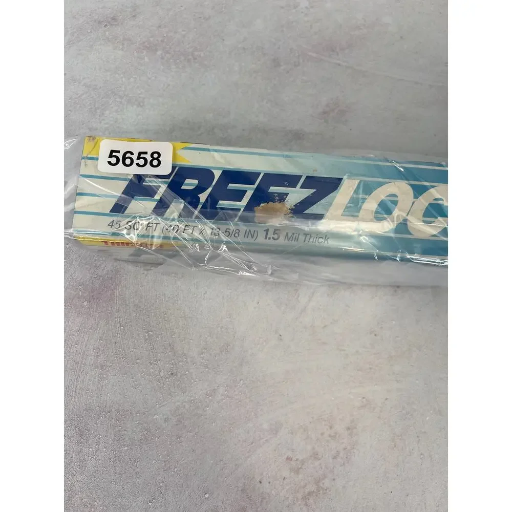 Vintage Freezloc Plastic Freezer Wrap 45 SQ Ft‎ 1.5 Mil Thick